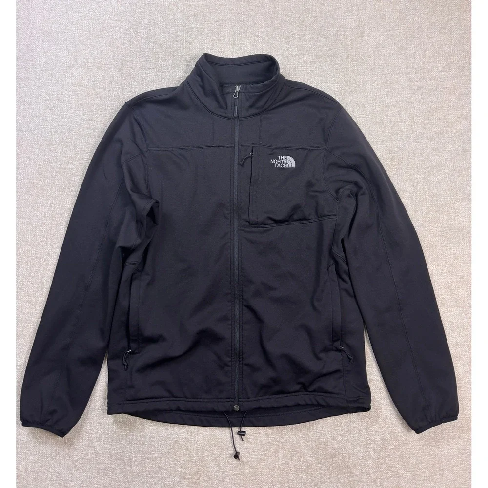 The North Face Mens Nimble Softshell Jacket Black Full Zip Large